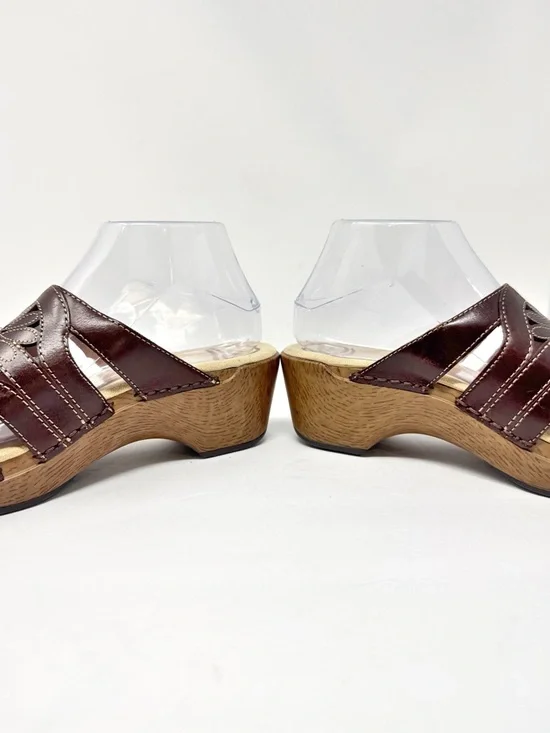 Dansko Suzy Leather Slip On Comfort Sandals Open Toe Brown Size 39 - Picture 5 of 7